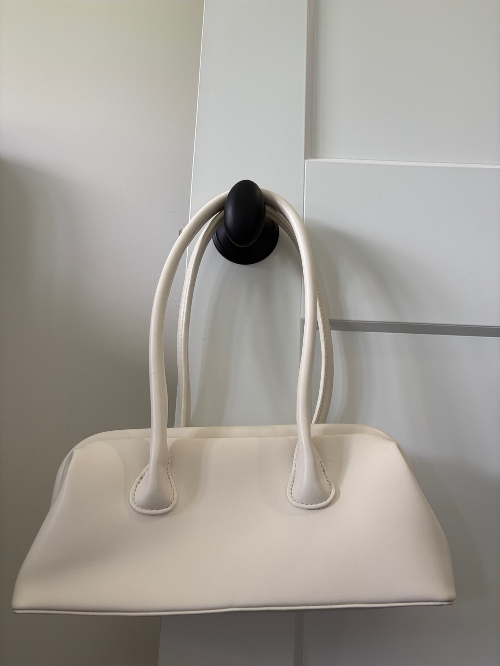 Classic White Shoulder Bag - Minimalist Women’s Handbag